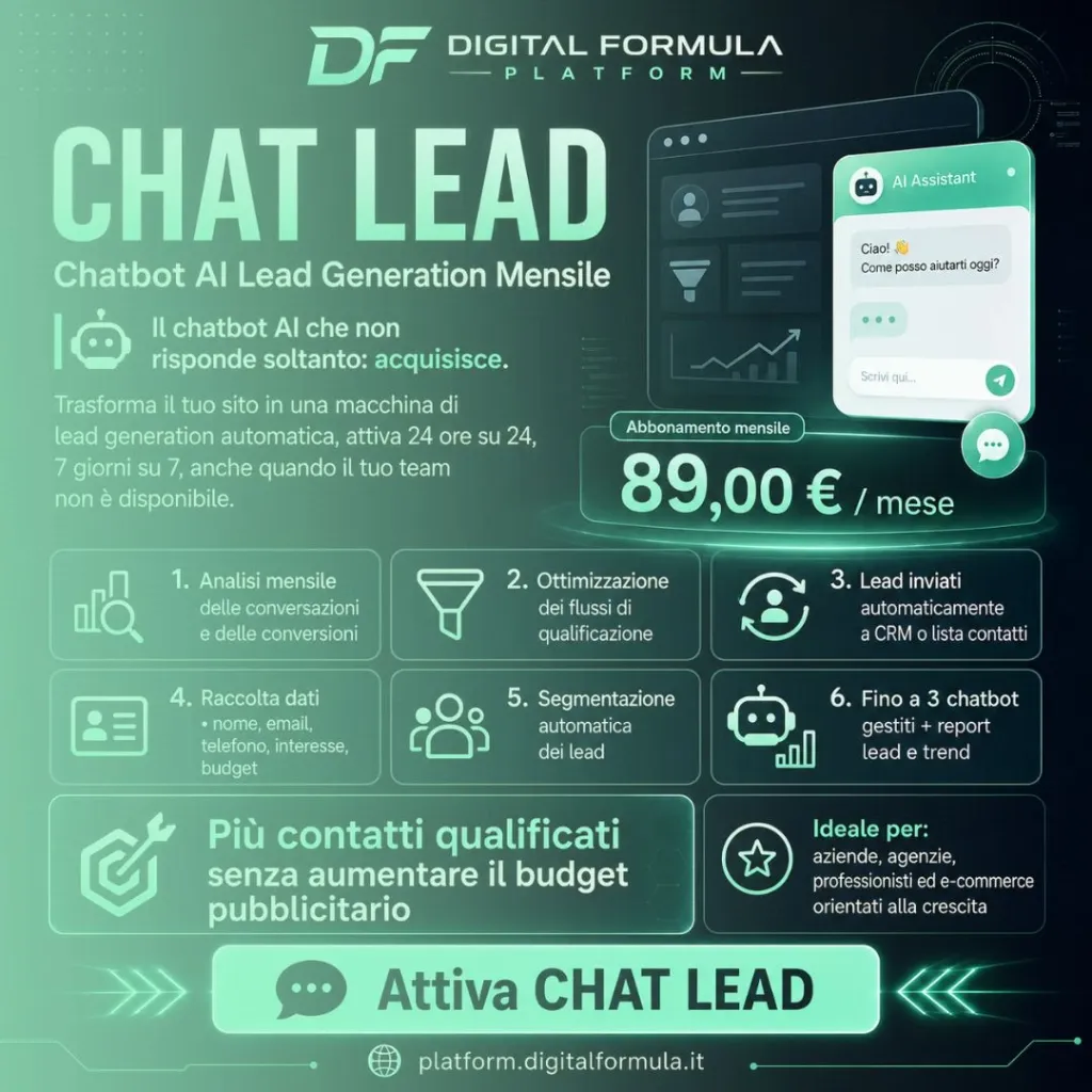 CHAT LEAD — Chatbot AI Lead Generation Mensile